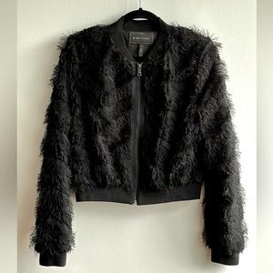 BCBG MaxAzria rei cropped fringe jacket Size M